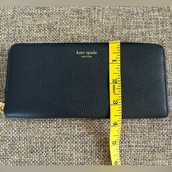 Kate Spade Navy Blue Wallet with Gold Zipper - Picture 7 of 7